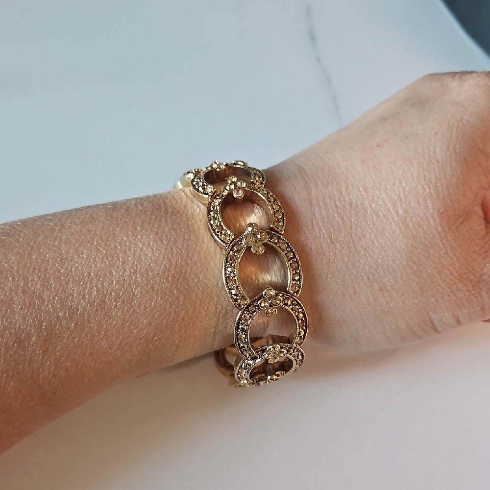 Gold Link Crystal Bracelet - Women Jewelry